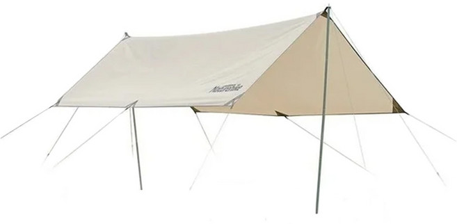 Naturehike 挪客 硬山 多人天幕 附天幕杆 方形3 x 4米 NH20TM006 4.7kg, 流沙金, 1組