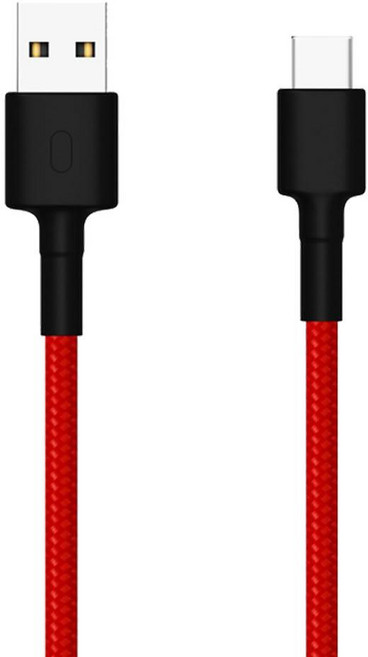 Xiaomi 小米 USB-C 傳輸線 編織線版, 100cm, 紅色, 1條