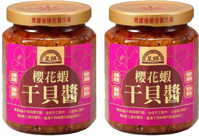 星饌 櫻花蝦干貝醬, 280g, 2罐
