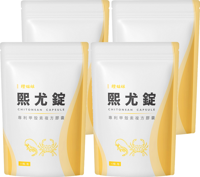 橙姑娘 熙尤錠 專利甲殼素複方膠囊, 0.6g, 30顆, 4包