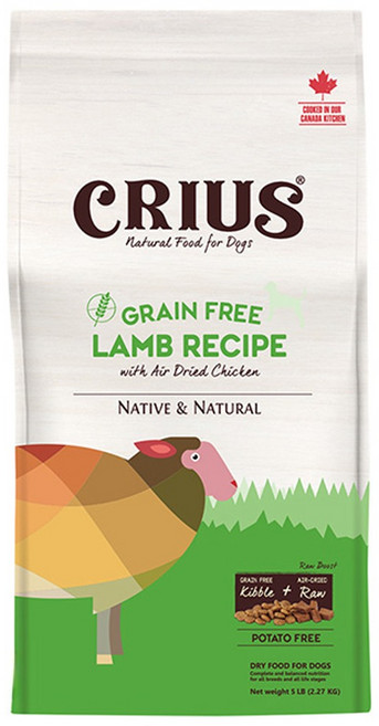 CRIUS 克瑞斯 全齡犬 天然糧無榖乾飼料, 羊肉, 5lb, 1包