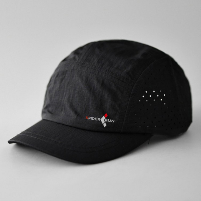Spiderun 跑步短帽簷帽, 黑色, 1個