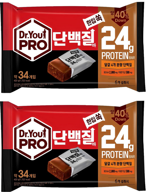 ORION 好麗友 Dr.You 一口巧克力蛋白棒, 420g, 2個