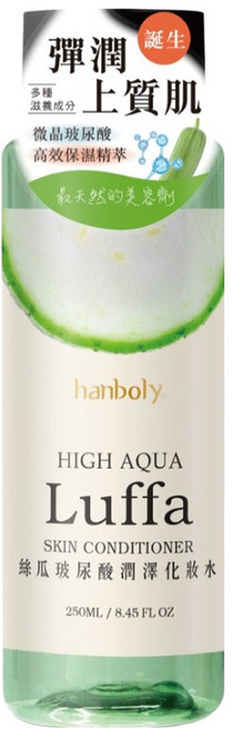 hanboly 韓波俐 絲瓜玻尿酸潤澤化妝水, 250ml, 1瓶