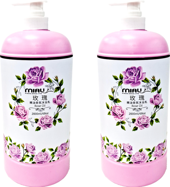 MIAU 精油香氛沐浴乳 玫瑰, 2L, 2件