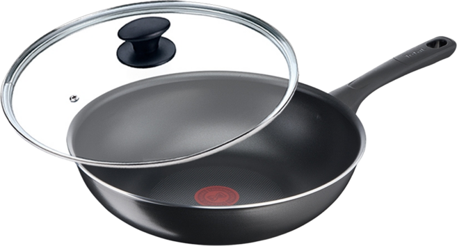 Tefal 特福 好食系列 不沾小炒鍋 + 玻璃鍋蓋, 28cm, 1個