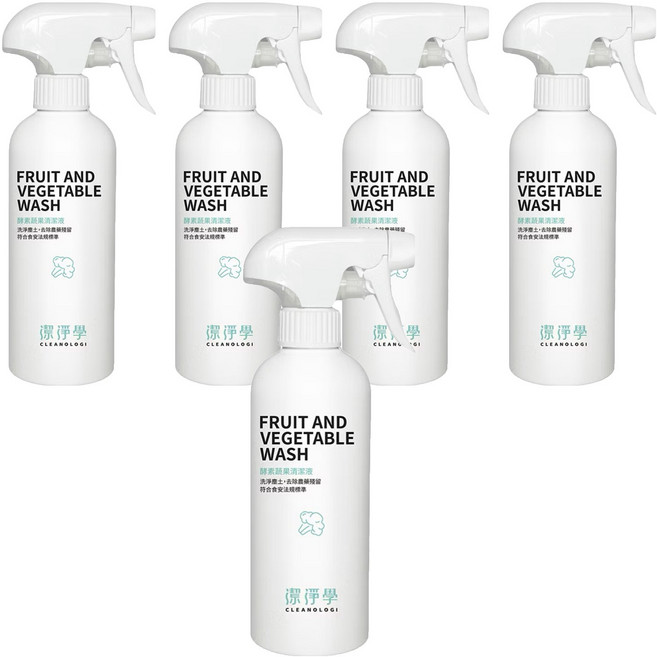 CLEANOLOGI 潔淨學 酵素蔬果清潔液, 400ml, 5瓶
