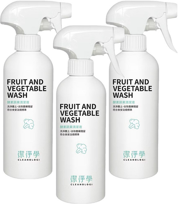 CLEANOLOGI 潔淨學 酵素蔬果清潔液, 400ml, 3瓶