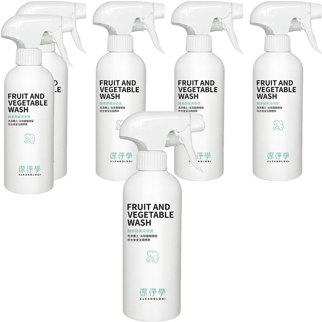 CLEANOLOGI 潔淨學 酵素蔬果清潔液, 400ml, 6瓶