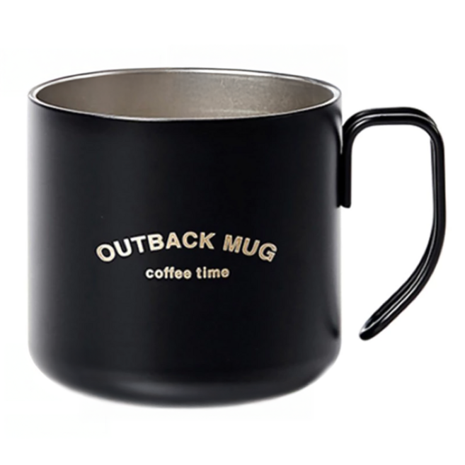 OSLO Outback雙層不鏽鋼馬克杯, 黑色, 1個