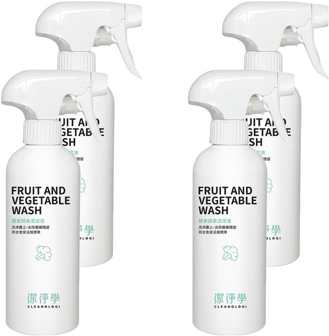 CLEANOLOGI 潔淨學 酵素蔬果清潔液, 400ml, 4瓶