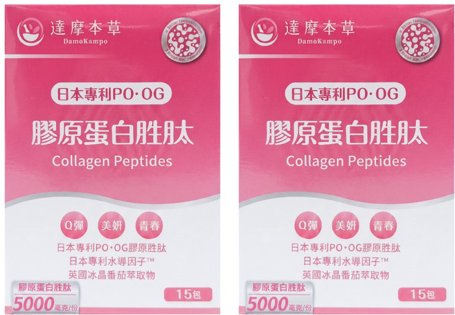 達摩本草 日本膠原蛋白胜肽珍珠粉, 6g, 15包, 2盒