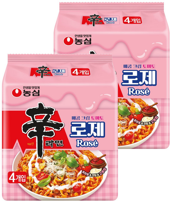 NONGSHIM 農心 辛拉麵 Rosé 134g, 8個