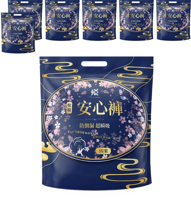JOYFUL NAPKIN 悅棉 棉柔安心褲, M~L(80~105cm), 18片, 1組