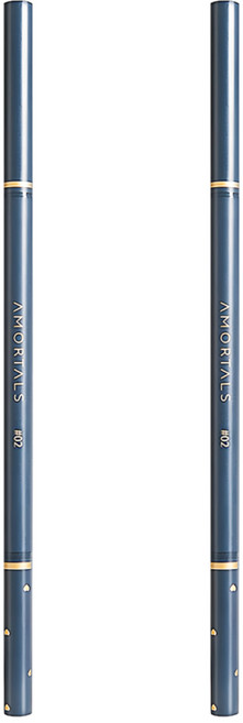 AMORTALS 爾木萄 流星極細眉筆, 02淺咖色, 2支