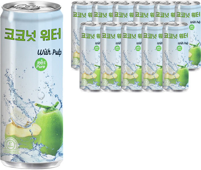 椰果椰子水, 320ml, 12罐