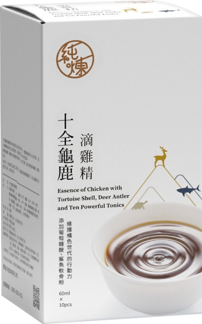 純煉 十全龜鹿滴雞精 10包, 1個, 600ml