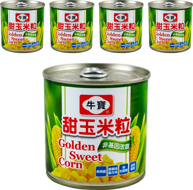 牛寶 甜玉米粒, 340g, 5罐