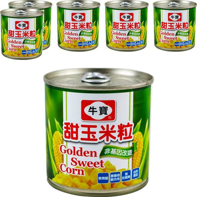 牛寶 甜玉米粒, 340g, 6罐