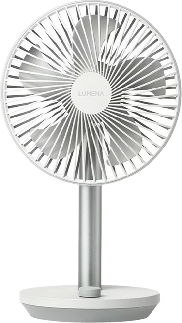 LUMENA STAND4 USB桌上型擺頭隨行風扇, 單一商品, 純白