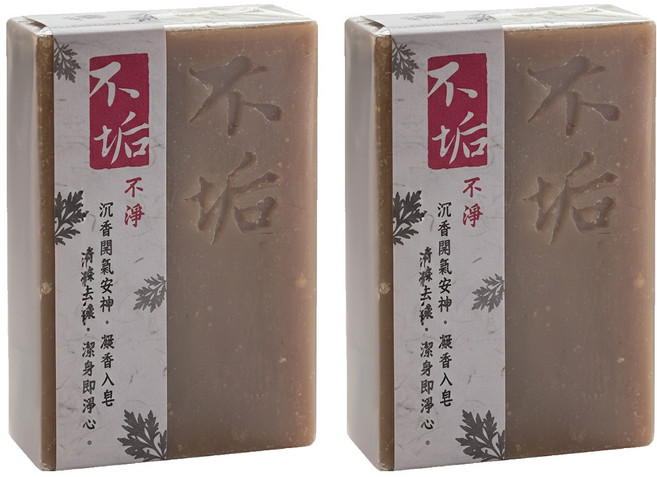Puremind 不垢 手工皂 手工皂 沉香艾草, 100g, 2個