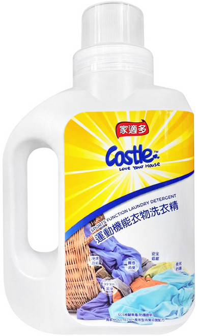 Castle 家適多 運動機能衣物洗衣精, 1L, 1瓶