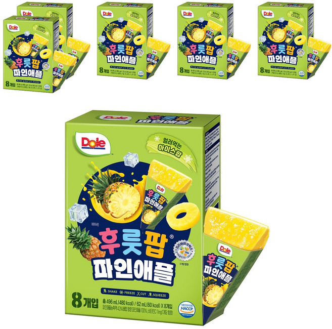 Dole 都樂 水果冰棒 鳳梨 8入, 62ml, 6個