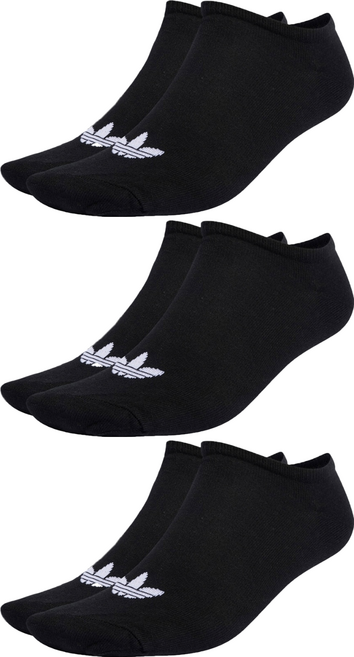 adidas 愛迪達 延續款 TREFOIL LINER 運動襪 3雙, 黑色, 1組