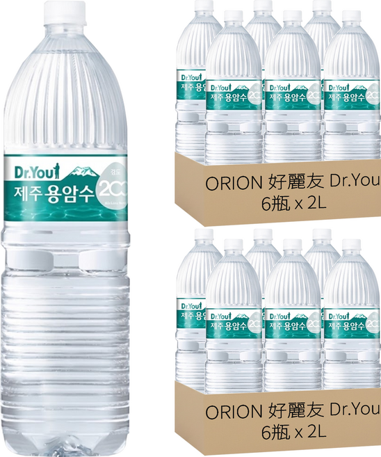 ORION 好麗友 Dr.You 濟州熔岩水, 2L, 12瓶