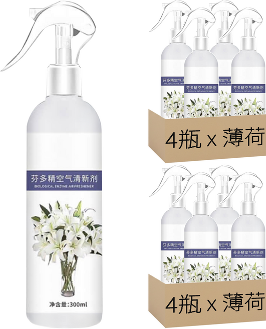 鴻睿 空氣清新劑 Y080, 300ml, 8瓶, 薄荷