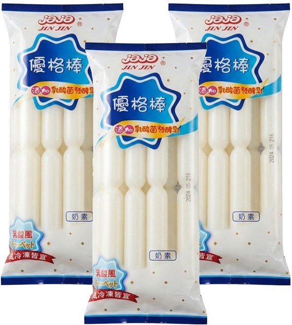 晶晶 優格棒 乳酸風 奶素 8支, 680g, 3袋