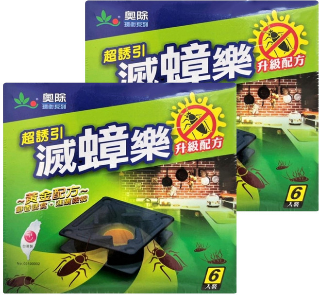 奧除 滅蟑樂 6個, 18g, 2盒