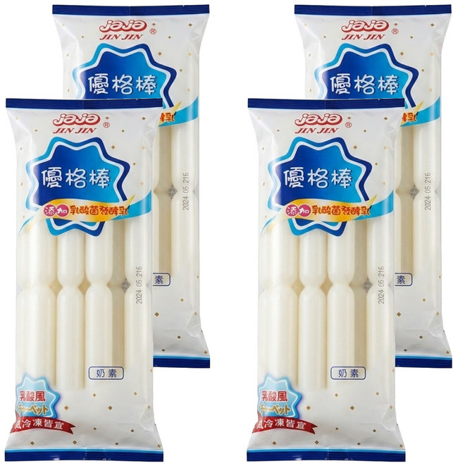 晶晶 優格棒 乳酸風 奶素 8支, 680g, 4袋
