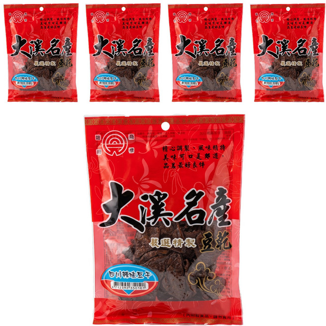 長松食品 四川辣味豆乾, 100g, 5包