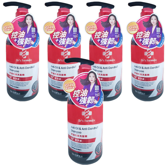 台塑生醫 Dr's Formula 控油抗屑洗髮精 激涼款, 580g, 5件