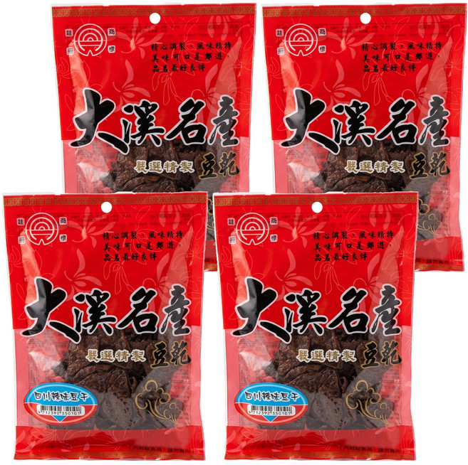 長松食品 四川辣味豆乾, 100g, 4包