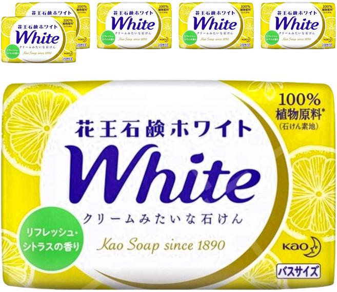 Kao 花王 White 清新檸檬香皂, 130g, 6個