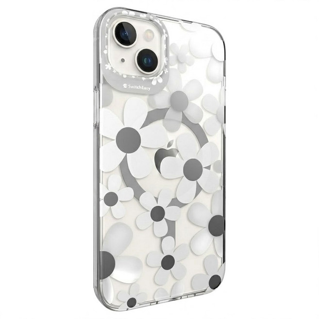 SwitchEasy 魚骨牌 Artist M 手機 MagSafe 手機殼 iPhone 14 Plus 防摔 白花 透明色