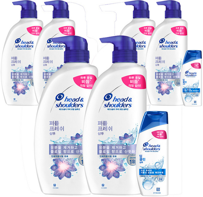 head & shoulders 海倫仙度絲 清新香氛洗髮精 800ml 2瓶 + 深層清潔洗髮精 90ml組, 3套