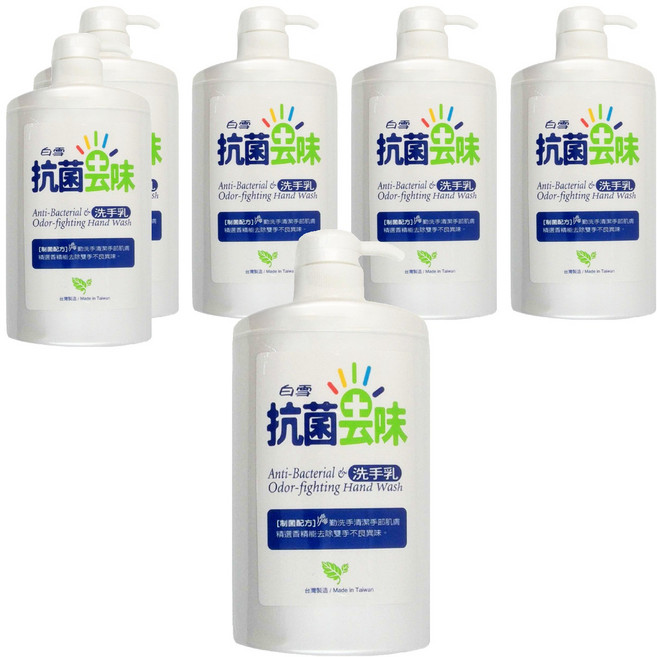 Snow White 白雪 抗菌去味洗手乳, 1000g, 6瓶