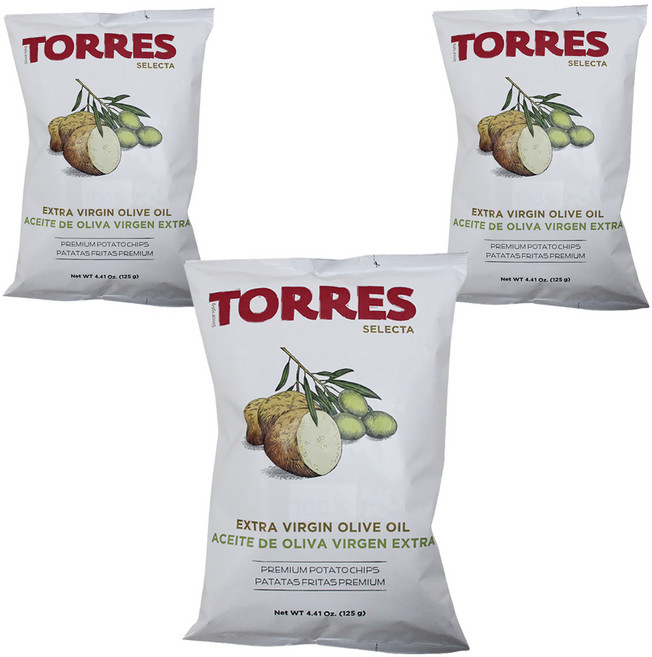TORRES Selecta特級初榨橄欖油洋芋片, 125g, 3包