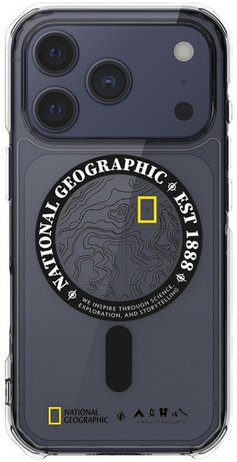 NATIONAL GEOGRAPHIC 國家地理 NatGeo 手機 Rugged 保護殼 iPhone 17 Pro 磁吸 防摔 地形黑 PC + TPU 無保固 1個
