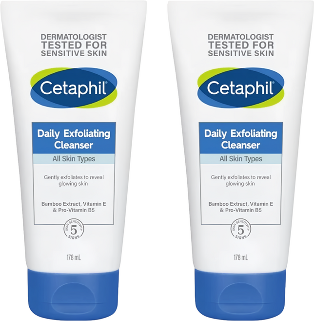 Cetaphil 舒特膚 嫩亮角質潔膚凝膠, 178ml, 2條