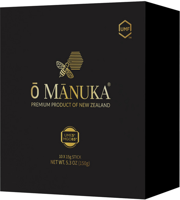 O MANUKA 麥盧卡蜂蜜條 嚐鮮款 MGO 83+ 麥盧卡蜂蜜 10入, 1個, 450g