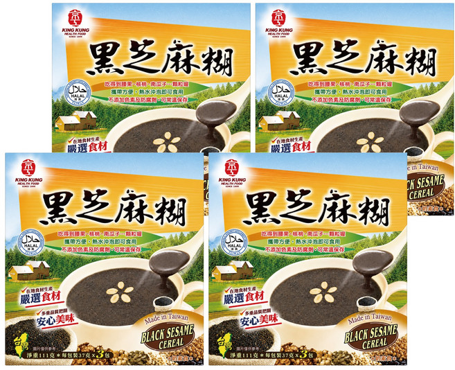 京工 黑芝麻糊, 37g, 3包, 4盒