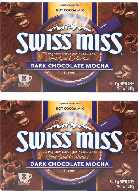 SWISS MISS 黑摩卡 可可粉, 31g, 8包, 2盒