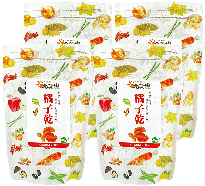元氣家 橘子乾, 200g, 4包