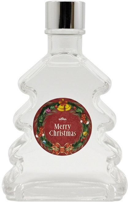 QIDINA 奇蒂娜 MIT聖誕樹造型香氛珪藻土擴香瓶, 白麝香, 200ml, 1件