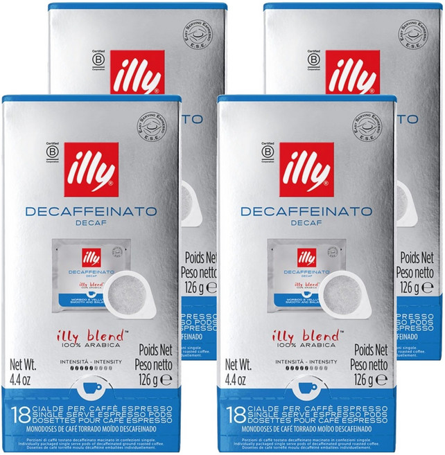 illy 意利 Decaffeinato 咖啡錠膠囊咖啡, 7.2克, 4個, 18入