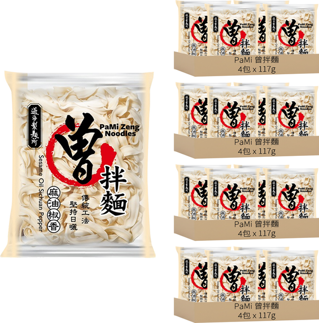 PaMi 曾拌麵 麻油椒香 117g, 16包
